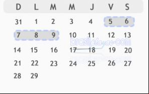 Calendario Fechas Carnaval 2016
