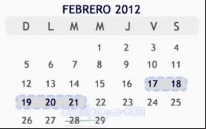 Fechas Carnaval 2012