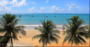 Playa, mar y palmeras en Maragogi