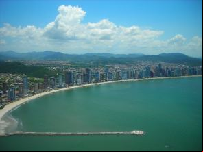 vista de la playa central desde el telesférico