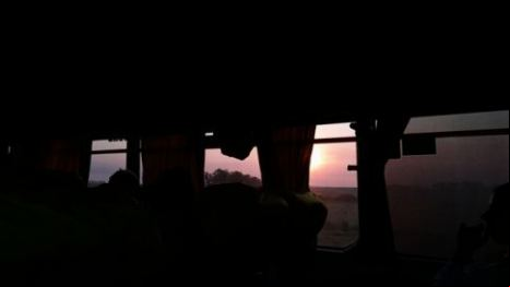 Atardecer en el micro