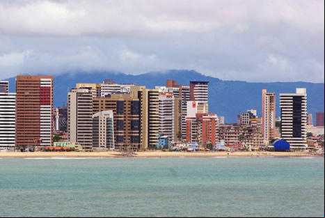 Playa de Iracema en Fortaleza, Nordeste Brasileño