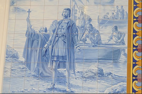 Azulejo con la imagen de Cabral