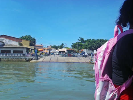 Llegada con la balsa a Arraial d'Ajuda