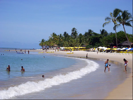playa principal de Coroa Vermelha lado sur