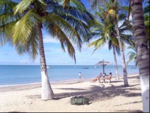 Playa cercana a la cruz de Coroa Vermelha