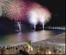 Fuegos artificiales de año nuevo en Copacabana, Río de Janeiro