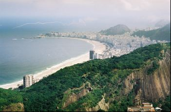 Playas Leme y Copacabana desde el Pan de Azucar